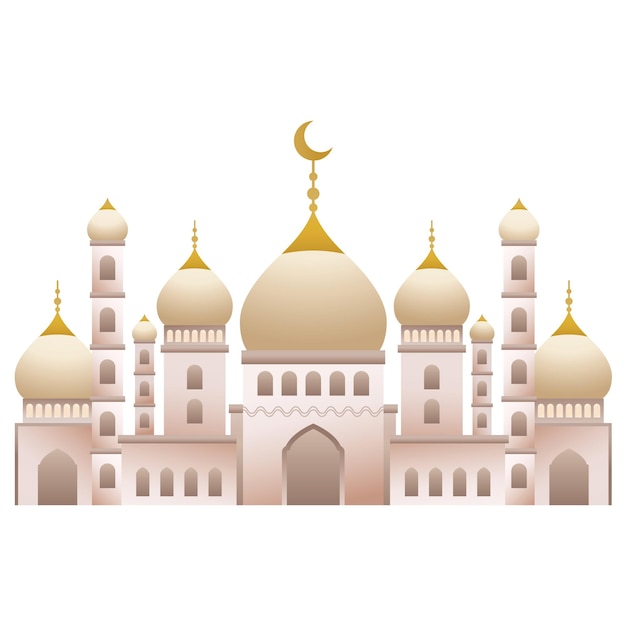 Mesquitas Sagradas Ilustração de vetor islâmico