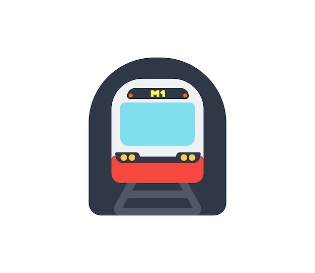 Metro vector isolado emoticon metro ícone