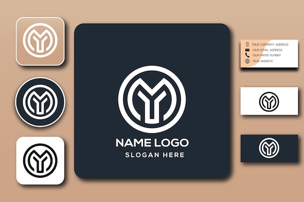 meu modelo de logotipo de monograma