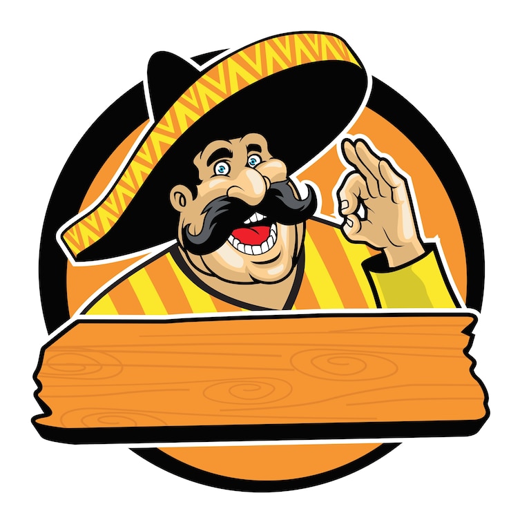 Vetor mexicano com sinal bem