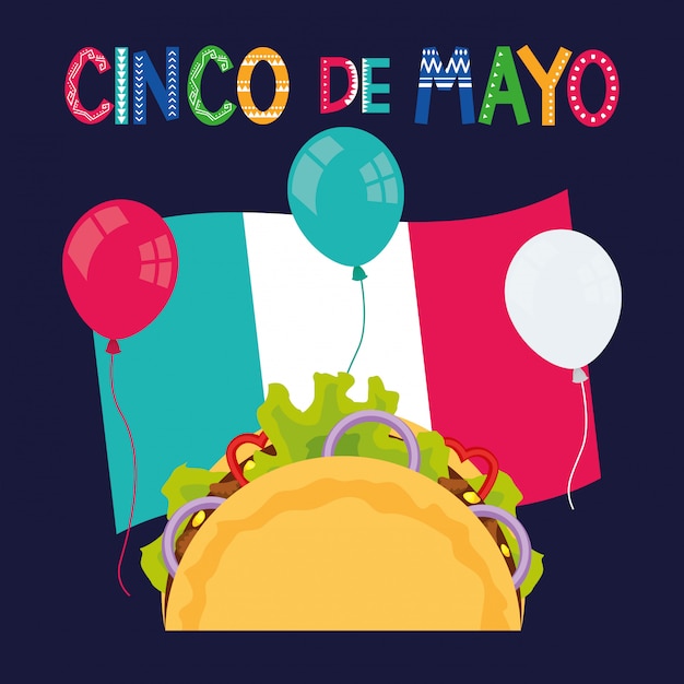 México cinco de mayo cartão