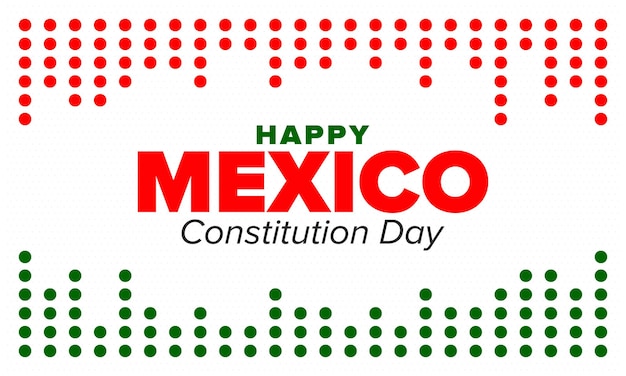 México constituição dia mexicano padrão feriado nacional design vetor ilustração