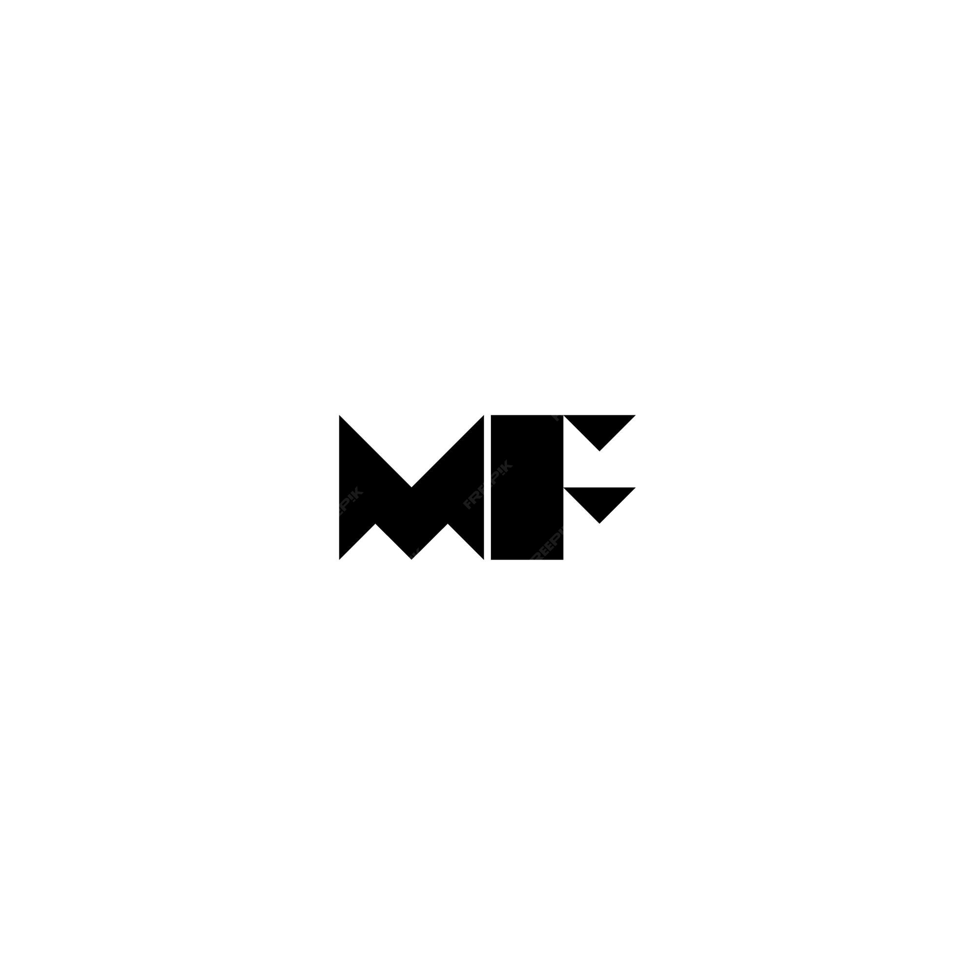 Mf monograma logotipo design letra texto nome símbolo logotipo  monocromático alfabeto personagem logotipo simples