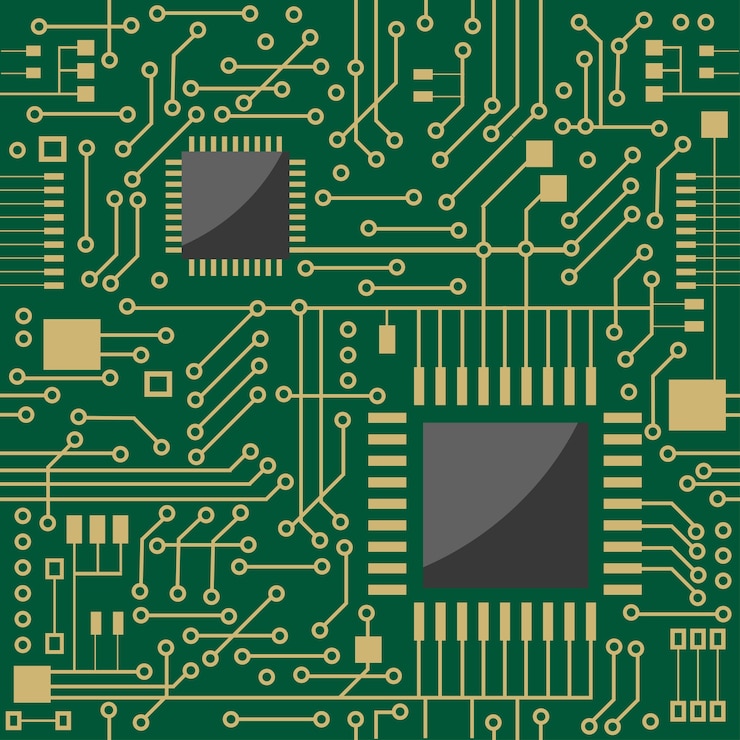 Vetor microcircuito sem costura