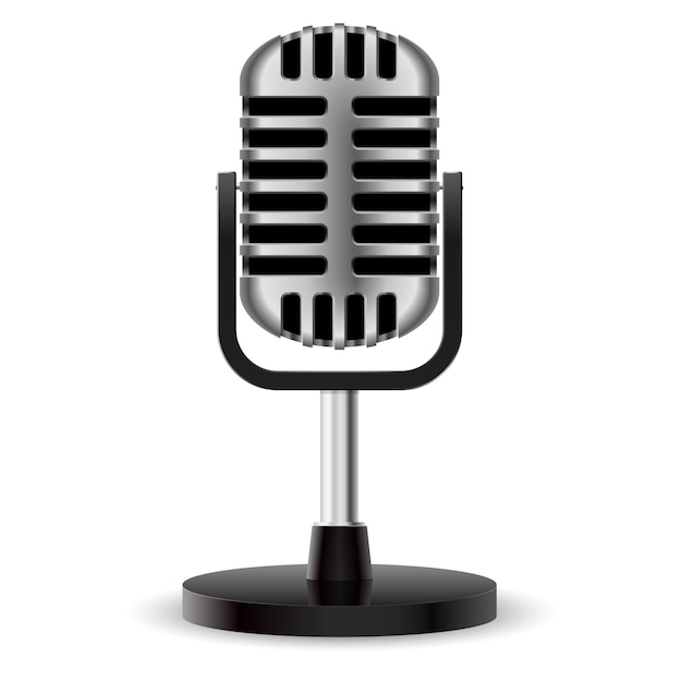 Microfone retrô realista
