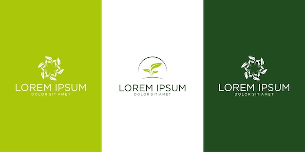 Vetor microgreen sprout ilustração do logotipo de alimentos saudáveis conceito de design de fazenda urbana local orgânica