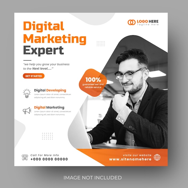 mídia social de negócios corporativos de marketing digital ou postagem do Instagram e modelo de design de banner da web