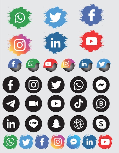 Vetor mídia social i con lgo vector