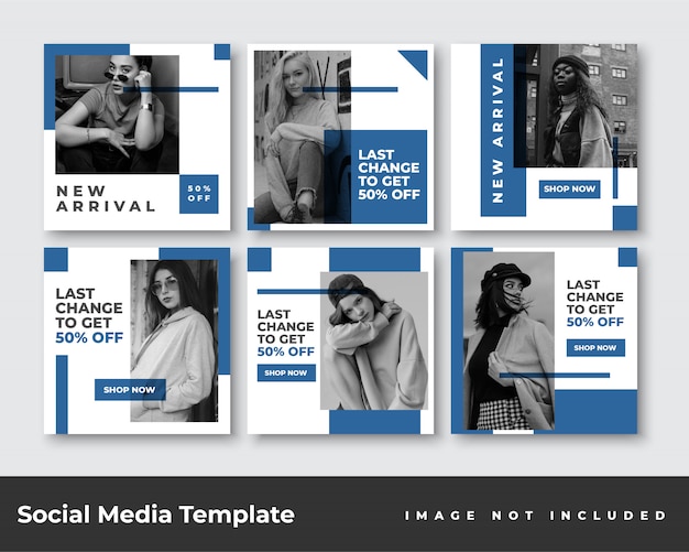 Mídia social instagram feed post banner pacote