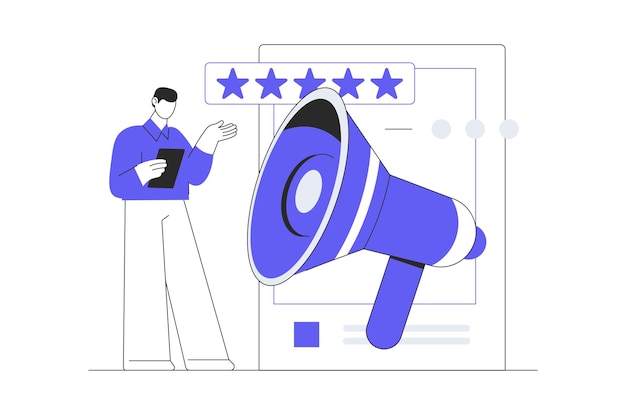 Mídia social integrando plataforma de mídia social Seguidores deixando reação feedback linha de alto-falante