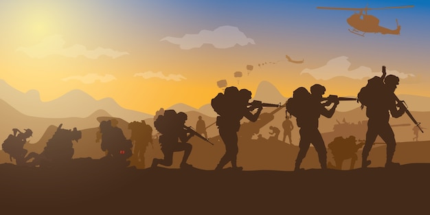 Militar, fundo do exército.