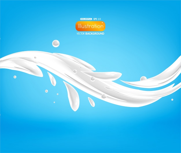 Milk-shake de leite leitoso fluxo de iogurte