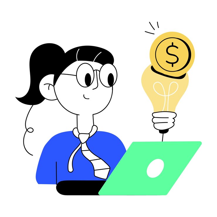 Vetor mini ilustração de doodle premium de uma ideia de crowdfunding