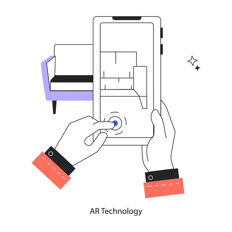Vetor mini-ilustração do esboço da tecnologia ar