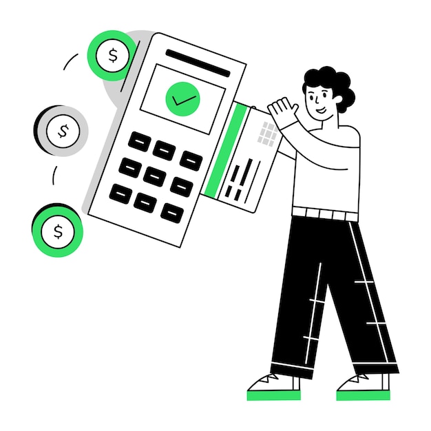 Mini Ilustrações Lineares de Compras Online
