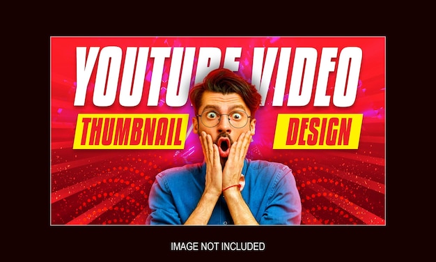 Vetor miniatura de vídeo do youtube e modelo de banner da web