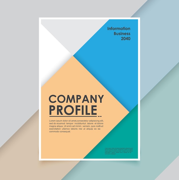 Minimais de modelo de folheto de fundo empresarial moderno