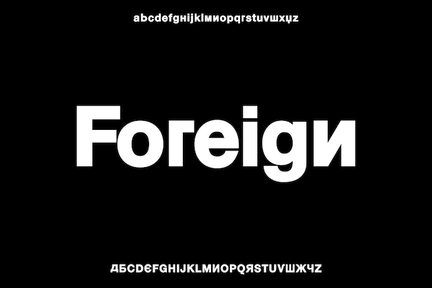Minimal Foreign Creative Vector Sans Serif Alfabeto Desenho de Fontes