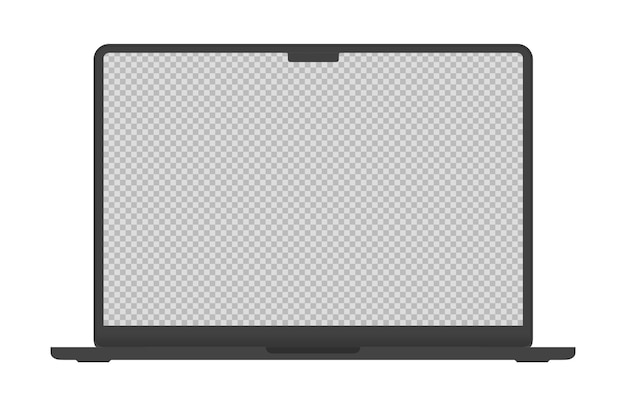 Minimal laptop tecnologia de ilustração dispositivo moderno exibição ícone plano maquete realista argila preto