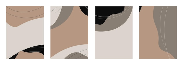 Minimalista abstrato desenhado à mão fundo de conjunto