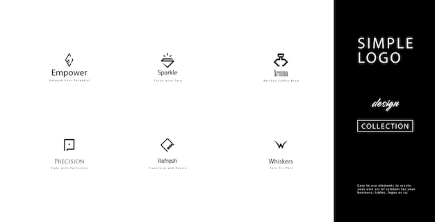 Vetor minimalista_line_art_flower_logo_pack_15