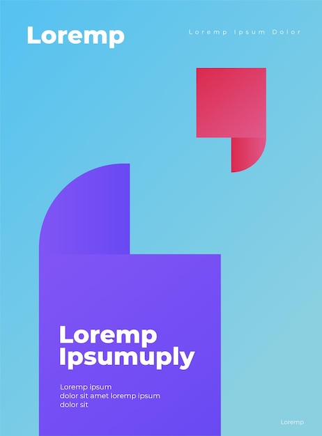 Minimalista Moderno Poster Gradiente Púrpura e Vermelho com Estilo Geométrico