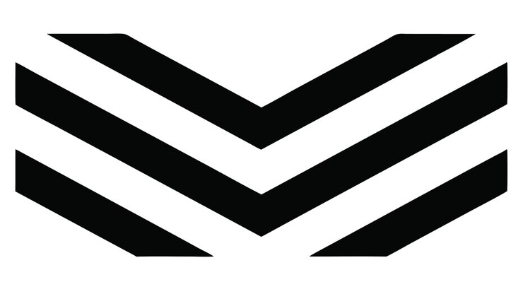 Vetor minimalista preto e branco direita esquerda para cima para baixo chevron flecha ilustração de vetor plano geométrico