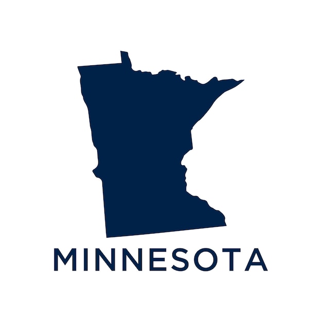 Vetor minnesota estados unidos da américa ilustração do mapa dos estados unidos