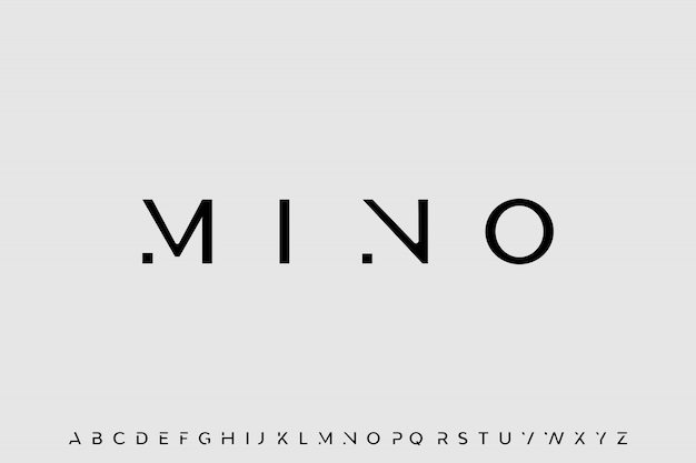 Vetor mino, vetor de elegante minimal font font