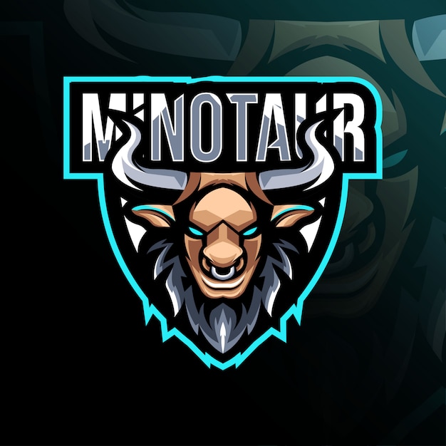 Minotaur mascot logo esport design