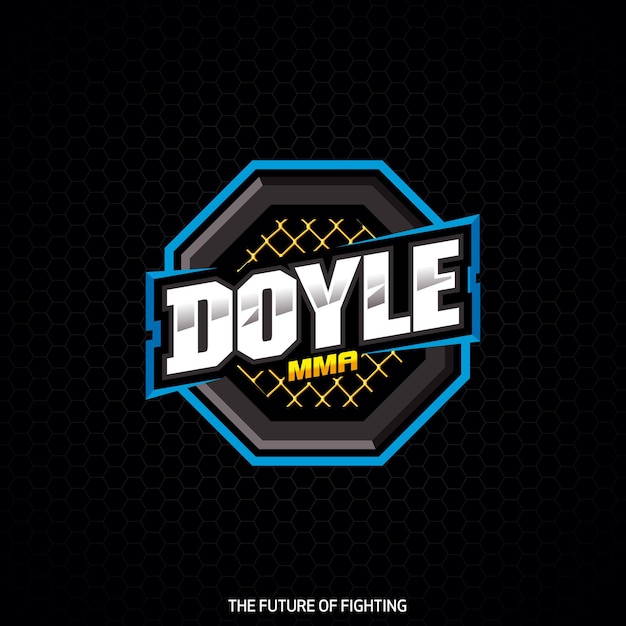 Vetor mma boxe net polygon doyle logo