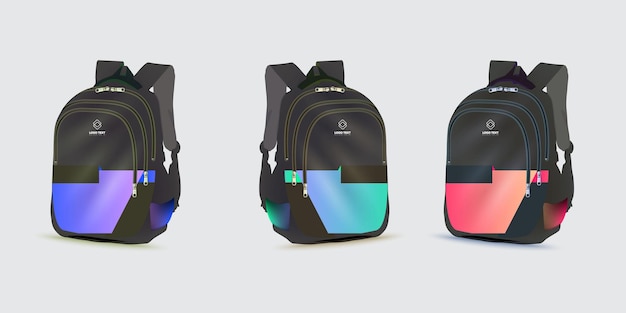 Vetor mochila escolar com o logotipo de 