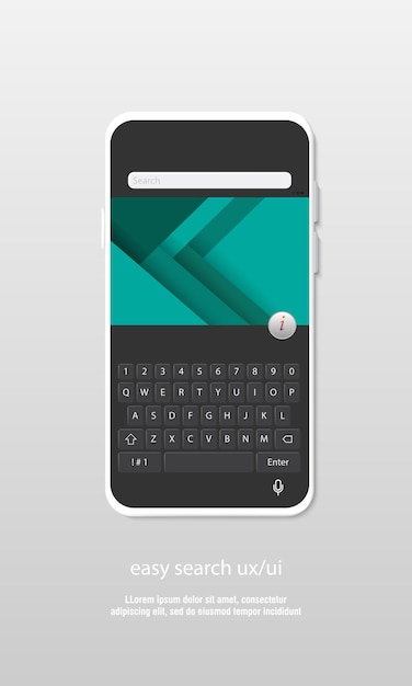 Vetor mock up mobile em fundo cinza