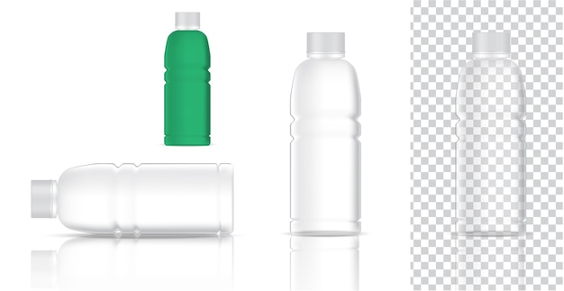 Mock up realistic plastic transparent packaging