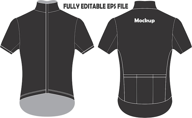 Mock ups de meia manga para ciclismo