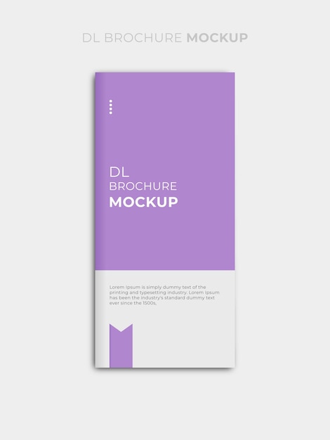 Mockup de brochura DL de lado único para exibições de design elegante e profissional