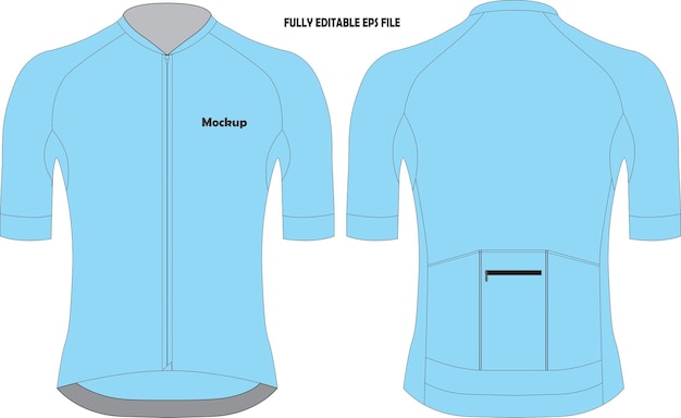 Mockup de camisa de manga curta de ciclismo