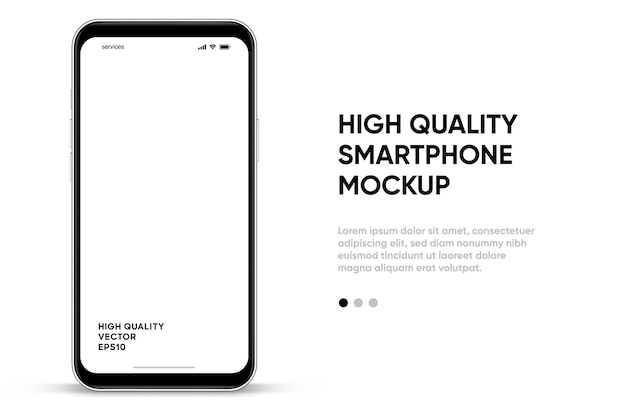Mockup de smartphone 3D de alta qualidade com ilha dinâmica e fundo isolado para mostrar aplicativo móvel