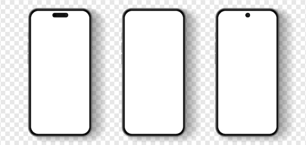 Mockup de smartphone 3d de alta qualidade isolado de fundo para mostrar a apresentação ui ux do aplicativo móvel