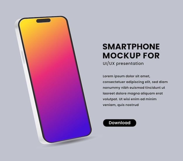 Mockup de smartphone para UIUX