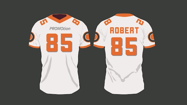 Mockup de uniformes de futebol americano