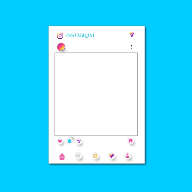 Mockup moderno do Instagram para branding em mídias sociais