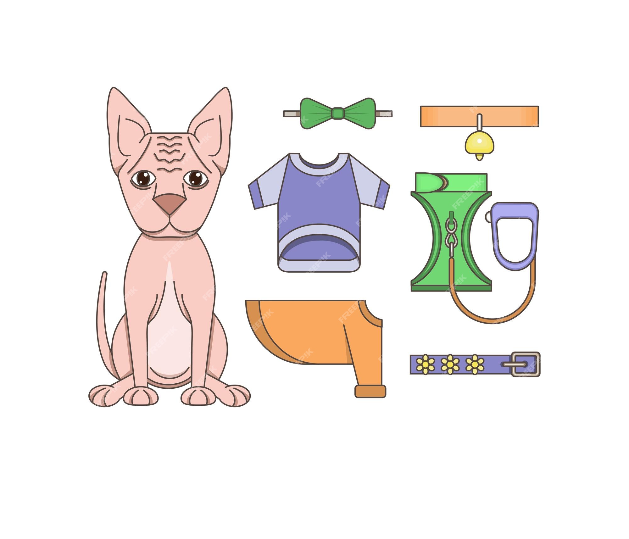 Uma Coleção De Imagens De Desenho De Gatos Para Web Design E Roupas Para  Crianças. Ilustração do Vetor - Ilustração de elemento, animal: 224948334