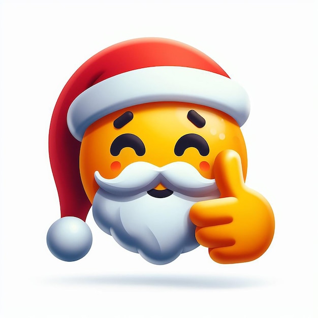 Vetor moda legal amigável moderno hippie inteligente papai noel emoji emoticon ilustração vetor