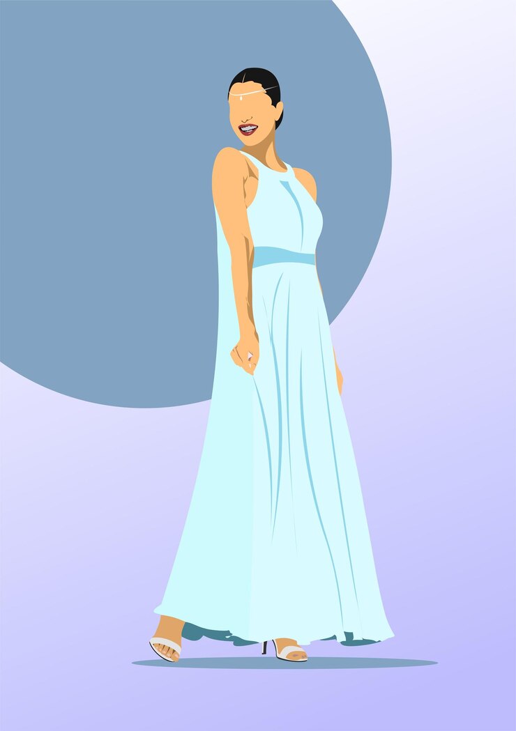 Vetor moda menina silhueta 3d ilustração vetorial