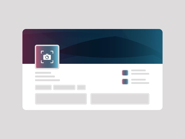 Vetor modelagem de banner de página de perfil de rede profissional do linkedin com visuais abstratos e elegantes