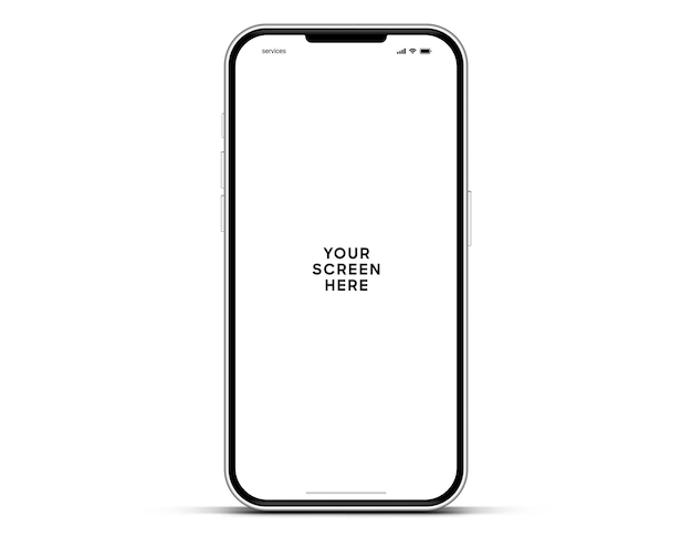 Modelagem de smartphone 3D de alta qualidade com diferentes ângulos e fundo isolado para mostrar aplicativo móvel