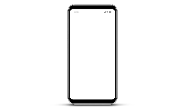 Modelagem de smartphone 3D de alta qualidade com diferentes ângulos e fundo isolado para mostrar aplicativo móvel