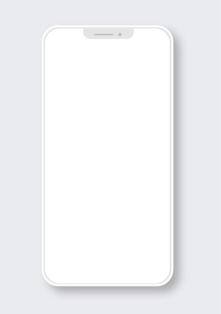 Vetor modelagem de smartphone em branco