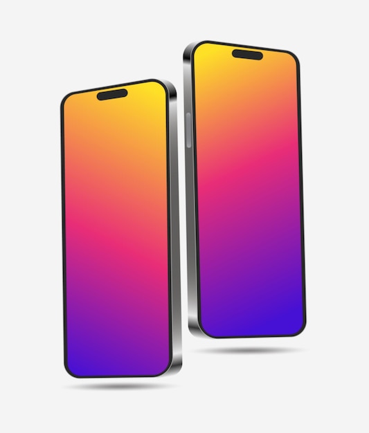 Modelagem de tela colorida do telefone